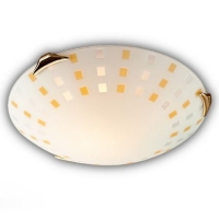 Светильник настенно-потолочный Sonex Quadro Ambra золото/белый 163/K